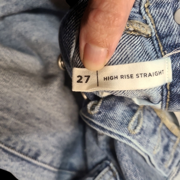 Pacsun High Rise Straight Button Fly Jean Size 27 100% Cotton - Picture 5 of 5